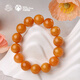 Potala Palace unique chicken fat yellow beeswax bracelet plain ring amber bracelet for men and women with beads about 15mm as a gift for friends