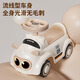 Bebel children's balance bike toys boys and girls 1-3 years old baby skating scooter without pedal four-wheel skating car pink [music + light + silent wheel] Balance bike 1-3 years old child birthday gift