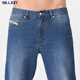 
BILLION summer jeans men's straight thin fast dry cool casual pants mid-waist and breathable and easy to care J19674 674 medium blue (76 inner length) 34 (2.67 feet)