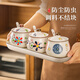 AILUKI Japanese ceramic seasoning jar three-piece combination seasoning jar salt shaker home kitchen seasoning box combination set spicy mix-and-match three-piece set + spoon tray