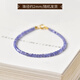 Excellent tanzanite bracelet for women, East China Sea crystal agate, jade, small sugar cubes, loose beads bracelet, blue gemstone bracelet, bead diameter about 2mm - hand circumference about 14cm