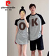 Pierre Cardins Sonderanzug des Spezialpaares Summer Dress One Rock One Kleid 2025 Neues Baumwollkurzärmel-T-Shirt One Men und One Damen-Top-Stoffqualitätssicherung) 691 Frauenrock + Männer ts Männer l + Frauen