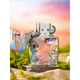 Zippo Leichter Windproof Zppo Kerosin leichter Geschenk Silber Flash Girl [eigenständig ölfrei] DY9902DK