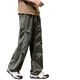 
Semir 2025 new paratrooper work clothes floor pants men's American straight-leg casual pants men's loose wide-leg sports pants 9855 black M