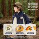 ASK JUNIOR three-proof boys' jacket autumn children's hooded outdoor mountaineering jacket soft shell jacket Navy blue 160