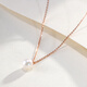 Chiba Jewelry 18K Gold AKOYA Pearl Pendant Romantic Pearl Necklace as a Holiday Birthday Gift for Your Girlfriend