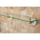 Kingston BrassBrass Victorian glass shelf bright brass
