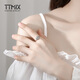 TTMIX platinum ring pt950 petal platinum ring live ring imitation diamond design birthday gift for girlfriend 4.1-4.3g