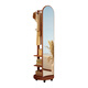 Miroir en bois massif lin yisheng miroir miroir à corps entier miroir de sol de sol à chambre ménage miroir ajusté de l'économie d'espace avec des vêtements de couleurs de couleurs de noix [modèle ordinaire 40cm]