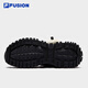 FILA FUSION Women's Shoes New Hard Candy Thick Sole Casual Dad Shoes Cat Claw Pendant Sneakers for Women Black/Milk White-BG 37.5