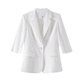 OSA (OSA) Weiße One-Button-Kurzjacke für Frauen 2025 Neues Sommer-High-End-Taille-Hugging Top White L.