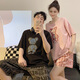 猫人情侣夏季纯棉卡通短袖睡衣家居服可外穿 AQT#682 M 女款(建议80-100斤)