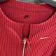 Nike (NIKE) jacket women's spring and autumn V-neck slim fish bone waist-hugging sportswear long T-shirt top HV8459-677 dark red XS
