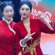 Li Baixin host evening dress 2025 new red dignified and atmospheric national style annual meeting art test temperament performance clothing women's long style red S recommended 80-90 Jin Jin equals 0.5 kg