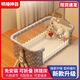 Beyrutos berceau berceau mobile lit portable pliable pliable multifonction lit bb lit nouveau-né bébé épissage grand lit gris + matelas mémoire + moustique net + torsion lit circonférence shaker variable + lit d'épissage variable