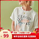Camiseta de manga corta de manga corta de color azul junqi