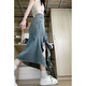 XiChui Gong (XiChui Gong) summer high waist slim design feels wavy slit irregular denim skirt for women retro hip fish tail skirt 6189 S [recommended 80-95 Jin [Jin equals 0.5 kg]]