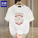 Romon Moureny Brand Heavy Pure Cotton Cotton Forted Forted для мужчин в летнем ретро-мотоциклете передней плеч