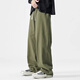 FOG SKY casual pants men spring and summer loose comfortable pendant casual versatile trousers multi-color simple straight work pants men 718-K628 black 3XL (recommended 175-190Jin [Jin equals 0.5 kg])