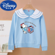 Disney Brand Children's Clothing for Girls and Children's Fashionable Spring 2025 Sweinshirt Swintershirt Spring y Autumn Pure Algody Army Navy Navy Top [Pure Cotton] Collar azul marino-White-S795 140 cm Recomendado 52-62Jin [Jin equivale a 0.5 kg]