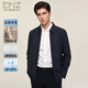 Emz Ordos [einschließlich Mulberry Seide] Wolljacke Spring Business Casual High-End Herren formelle Reversjacke