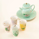 Imperial Palace Cultural and Creative Four Seasons Flowers and Moon Tea Cup Set Household Complete Tea Set Women's High-end Birthday Gift Souvenir Teapot Set