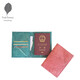 Teakblätter Passportasche Original Design importierten Kartenbeutel für Reisen und Waldherstellung Schutzhülle Frühes Frühling - Grün