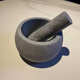 FANCYCHIC household stone mortar, garlic mortar, medicine mortar, natural bluestone garlic masher, garlic press, garlic jar, supplementary food, grinding stone, nest, main picture