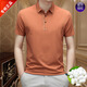 Falamone Armani T-shirt à manches courtes d'été pour les hommes de la glace. Polo à revers en soie Mulberry Silk Suit de papa imprimé à moitié à manches