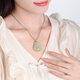 Zhou Taisheng Hotan Jade Buddha Necklace Couple Peace Buddha Pendant Pendant Birthday Gift for Boyfriend and Girlfriend