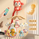 Inkxi Bed Bell Baby Cylinder Rotating Newborn Crib Bed Head Ringing Cart Hanging Parts Baby Soothing Bed Hanging Parts Toys Cabri Blue [Projection + Anti-Strid + 689 Contents A