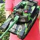 Wanre Extra Large Fernbedienungspanzer Spielzeugladeladjungen simulierte Fernbedienungsstrecke gegen Kinder Tucker Fernbedienung Car Man Story Model Raded 33 cm [Military Green] E-Commerce-Installation Standardpaket [eine 600-mAh-Batterie]