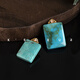 Weici original high-end design simple 18K gold turquoise pendant with certificate gift box diversity 18K gold turquoise pendant