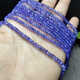 Li Shen natural tanzanite necklace high ice transparent blue and purple faceted disc beads diy handmade semi-finished loose beads faceted disc beads about 34mm long about 3840
