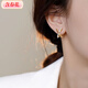 Incluyendo flores de primavera, placa de bobina de mosquitos de perla exquisita y compacta de perlas con pendientes sin perforación en la oreja Temperamento de celebridades femeninas Pendientes coreanos CLIP CLIP CLIP CLIP (B834)