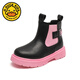 
G.DUCKKIDS girls' shoes children's Martin short boots 2025 spring and autumn new autumn children's baby black single boots leather boots fashion 551 blue 30 inner length 19cm