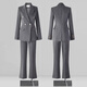 Men's Yishan suit suit for women in spring and autumn, new temperament, interview formal wear, high-end work clothes, slim professional suit jacket, black suit + bootcut pants M