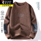 Woodpecker (TUCANO) integrated velvet round neck sweater for men in autumn and winter style teenagers thickened sheep warm sweater thread student sweater 826 meters white XL about 115-135 Jin [Jin equals 0.5 kg]