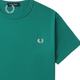 T-shirt à manches courtes de Fred Perry Men 2025 Nouvelle oreilles de blé de coton pur décontracté coloré M3519 Gru / Grass Green L