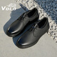 VOLO Rhino Men's Shoes Soft Sole Business Casual Leather Shoes Men's Lace-Free Winter All-match Sneakers Black 40