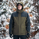 
Tuoluzer outdoor jacket for women three-in-one windproof waterproof jacket for men in autumn and winter couples hiking suit breathable and warm men women's gray-purple-fleece liner S