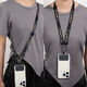 Yunluo mobile phone pendant lanyard sling neck strap cartoon patch clip Internet celebrity hanging chain artifact adjustment pendant is lost (black bear) can be worn cross-body/hanging neck/length adjustable
