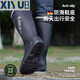 Rain boots men's lightweight waterproof shoes anti-slip rain boots chef shoes rubber shoes 3313 high tube buckle 41