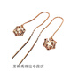 KERLA gold store style purple gold color gold snowflake ear wire fashion ins cool style Korean version rose gold rose gold snowflake ear wire 585 purple gold pair