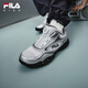 FILA Fila pebble shoes children's running shoes 2025 summer new sports shoes thin sole mid-large children's ballet shoes Fila white/space silver-AWS 35 inner length 22.0cm