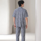 Pajamas de hombres de algodón puro de verano de yalu para hombres, estante de algodón de algodón fresco cómodos pantalones de manga corta, juego de dos piezas para ropa casera para usar afuera. Estilo: 09M9856 2XL Recomendado: 175-180 cm/70-80 kg