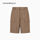 EMPORIO ARMANI/阿玛尼官方旗舰新款男士宽松工装百慕大短裤2025夏季 U6195-珠光巧克力色 46 (S)