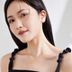
Zhou Sai Fu's flashing sugar cube 5G craft gold necklace brushed pendant birthday gift price A0613172 about 4.12g