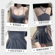 SEXY SUSPENDIZACIÓN CIERNO SEDUCTIVO SELLY Camisetas abiertas sin despegar pijamas estilo puro y lindo de campus 6625 de una sola talla-falda de suspensión gris + Traje T-Pants emocionante y divertido