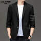 Lilan Men's Business Men's Casual Suit Jacket Men's Casual Uniform Uniform Wool Small Suit 2024 New Black 2305 XL 180